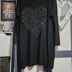 Primark Black Swirl Heart Tunic